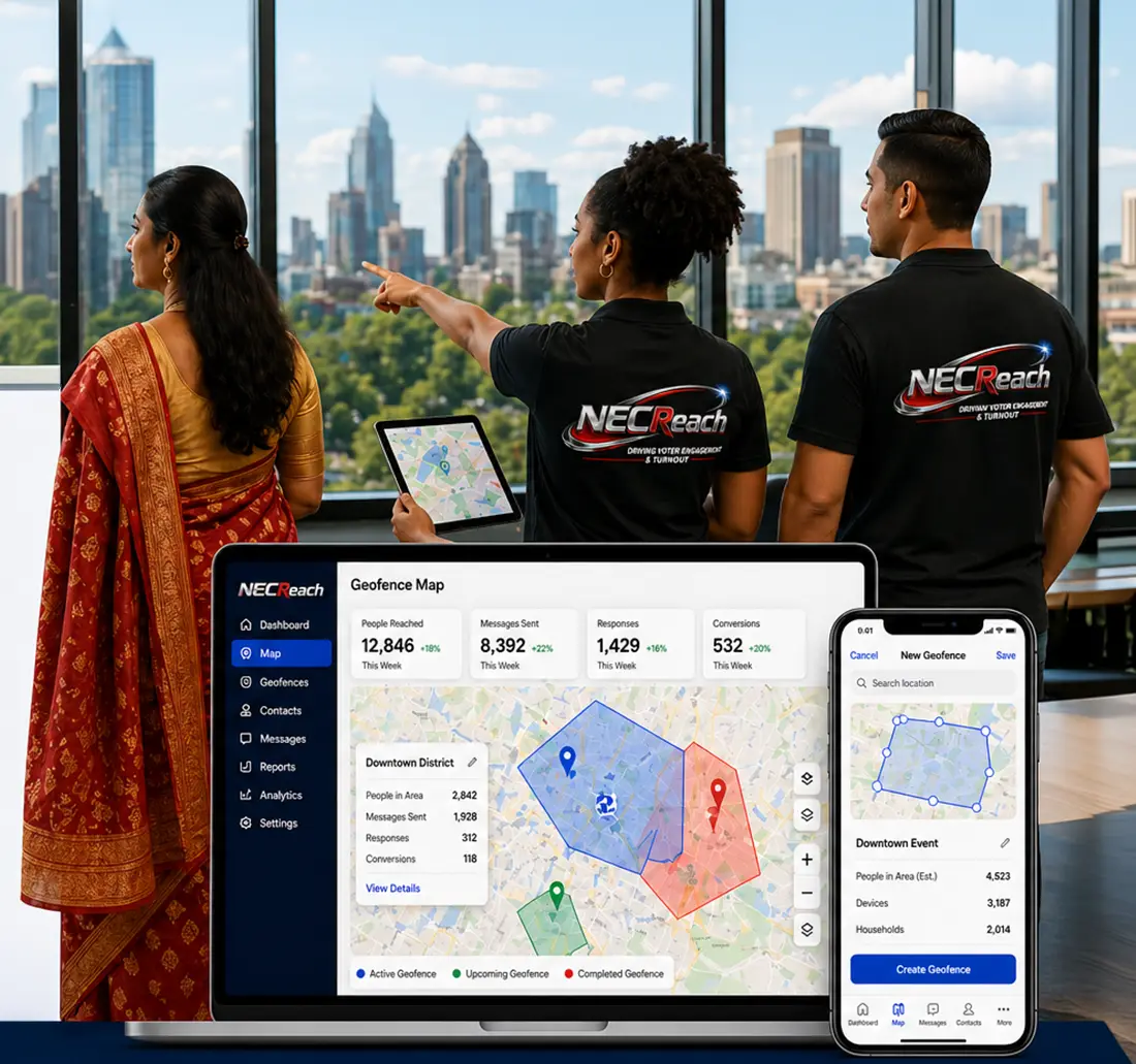Geofencing outreach team