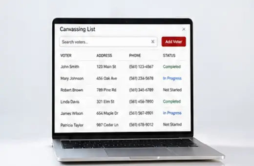 Canvassing List View